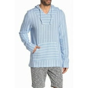 Onia Men's Easton Stripe Hoodie Sweatshirt Lake, Blue, Size L