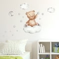thumbnail image 5 of Cartoon Cute Bear Wall Stickers Bear Clouds Moon and Star Wall Decals Peel and Stick Wall Sticker Mural Removable Self-Adhesive Wall Decal for Kids Baby Room Bedroom Nursery Home Decor, 5 of 9