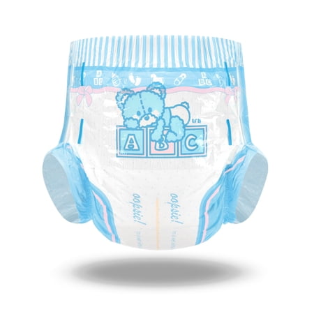 LittleForBig Adult Printed Diaper 2 Pieces - Potty Pants Diapers (L)