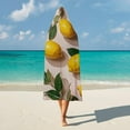 thumbnail image 5 of Lemon Pattern Hooded Blanket Soft Arctic Velvet Blanket Hoodie Wearable Blankets All Season Blankets for Bed, 5 of 6