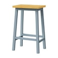 thumbnail image 6 of 25.6" Grey-Blue Bar Stools Set of 2 - Solid Wood & Mdf Counter Height Stools with Footrests, 220 Lb Capacity Five, 6 of 6