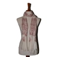 thumbnail image 1 of OM414015-Ecru OM Bhakti Prayer Shawl with Medium Color Base, Ecru, 1 of 1