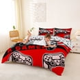 thumbnail image 2 of Erosebridal Boys Gamer Duvet Cover Set, Video Game Controller Bedding Full, Red, Gamepad Reversible, 1 Duvet Cover and 2 Pillowcases (No Comforter), 2 of 5