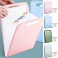 thumbnail image 2 of huanledash File Folder Multi-pages 12 Pockets Vertical Multifunctional Portable Examination Paper Document Accordion File Organizer School Supplies, 2 of 7