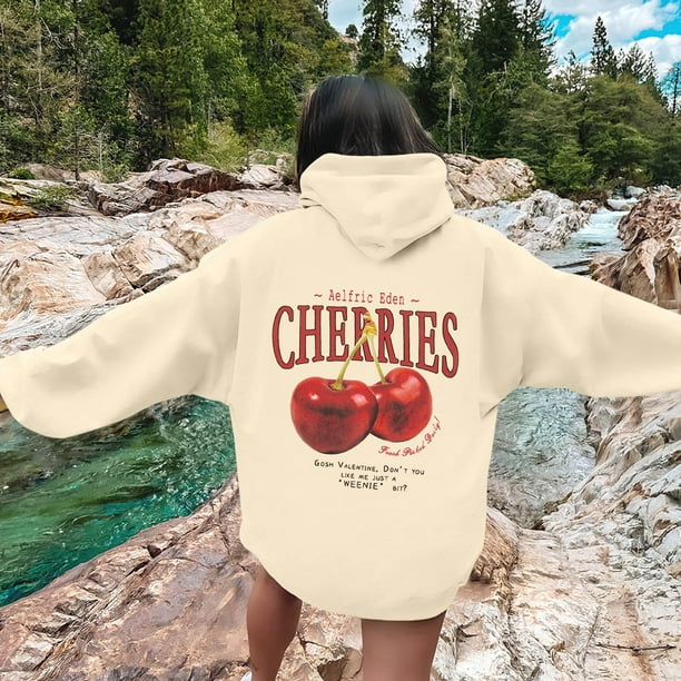 KDFJPTH Womens Sweatshirt Dressy Cherry Hoodie Top - Walmart