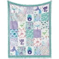 thumbnail image 1 of LHSHID Mermaid Throw Blanket for Girls Cozy Cute Mermaid Theme Fluffy Plush Blanket for Kids Soft Cute Mermaid Purple Blue Flannel Throw Blanket for Children Teen Women Gift Sofa Bed Couch, 1 of 9