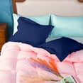 thumbnail image 5 of Ntbay 2 Pack Double Brushed Microfiber Euro Pillow Shams, Super Soft and Cozy European Throw Pillow Covers, Wrinkle, Fade, Stain Resistant Square Pillow Cases, 26" x 26", Navy Blue, 5 of 5