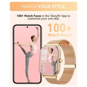 Mingdaln Smart Watch fits for Android and Iphone, IP68 Waterproof, Suitable for Women Men 100+Sports Modes 1.85 inch Fitness Tracker, with Answer/Make Calls/Message Reminder, (Two watch straps)