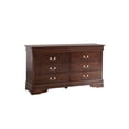 thumbnail image 3 of Glory Furniture Louis Phillipe 6 Drawer Dresser in Cappuccino, 3 of 8