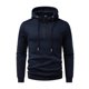 thumbnail image 4 of Sudadera con capucha para hombre, de colores sólidos, informal, con cremallera, sudadera con capucha, manga larga, bolsillo, sudadera deportiva, blusa de poliéster para hombre, 4 of 6
