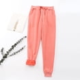 thumbnail image 2 of Leggings de invierno de talla grande para mujer, de felpa lisa: pantalones cálidos y casuales con cintura elástica, para llevar en exteriores e interiores, 2 of 4