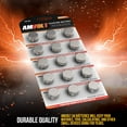 thumbnail image 5 of AmVolt- Pack of 15 LR44 Batteries AG13A76 Battery, Premium Alkaline Ultra Power Non Rechargeable Button Battery, 1.5 Volt Small Batteries for Remotes Games Controllers Toys & Electronic Devices, 5 of 6