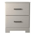 thumbnail image 2 of 24 Inch Modern Rustic Composite Wood Nightstand 2 Drawers Oak White, 2 of 6