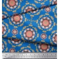 thumbnail image 2 of Soimoi Polyester Crepe Fabric Floral Mandala Print Fabric by Yard 42 Inch Wide, 2 of 3