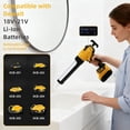 thumbnail image 3 of Electric Cordless Caulking Gun, Compatible With DeWalt 20 Max Battery 6-Speed Control Drip-free Caulk Gun, Clean Sealing |10 oz/300ml Caulk Tool with LED Light Idear for Work in the Dark(Not Battery), 3 of 6