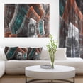 thumbnail image 1 of Brown and Blue Fractal Flower Grid - Abstract Art on Canvas, 1 of 3
