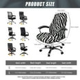 thumbnail image 7 of Renewold Zebra Print Desk Chair Cover Stretch Office Chair Slipcover Dustproof Desk Computer Chair Cover High Back Chair Protective Cover Zebra Stripe Home Decor Easy to Install, S, 7 of 7
