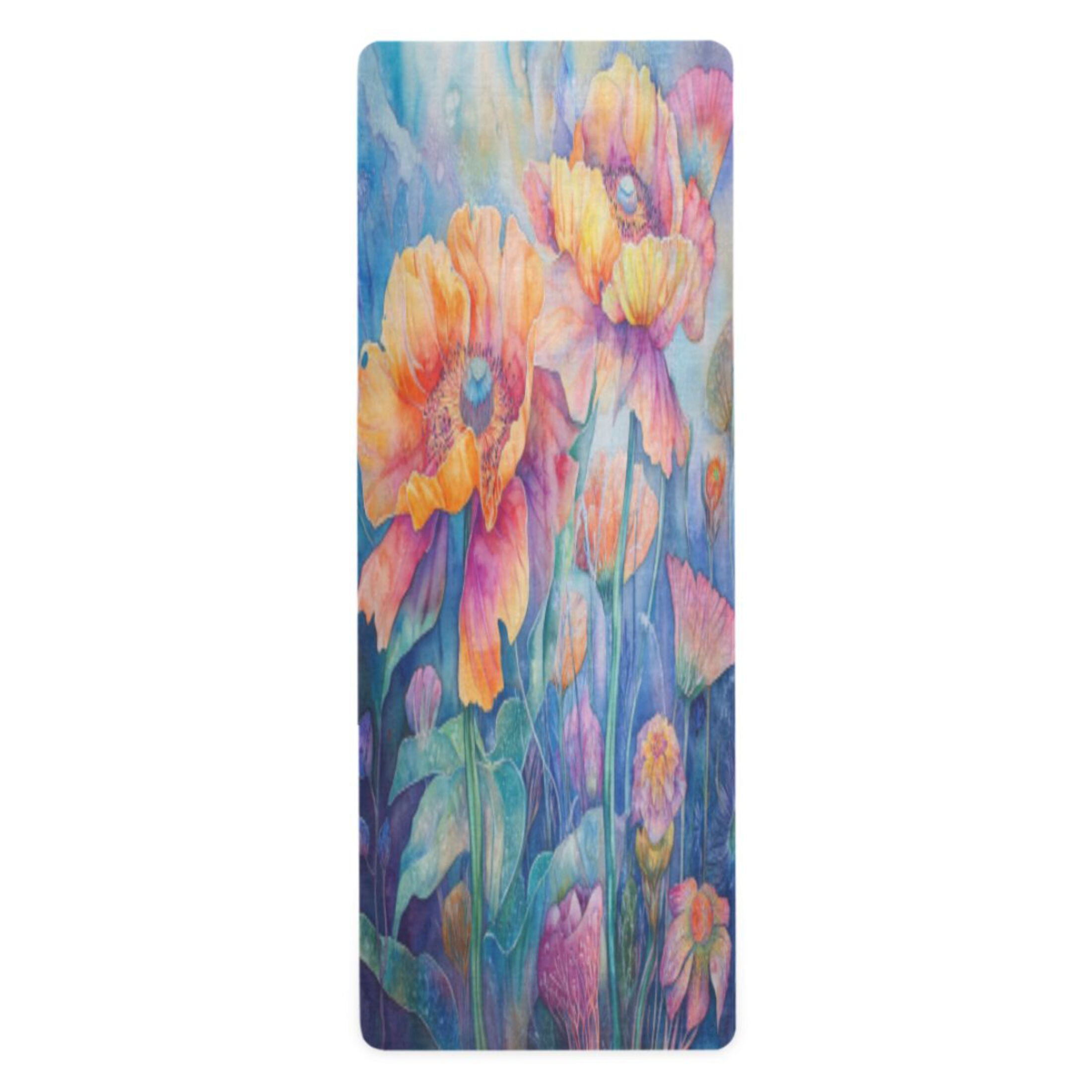BZSMCE Yoga Mat Women Fitness Mat Blooming Fantasia Pattern
