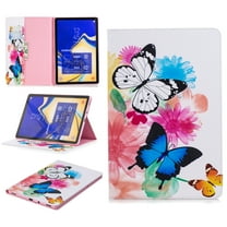 Allytech Folio Case for Samsung Galaxy Tab S4 10.5 2018 Model SM-T830/T835/T837, [Corner Protection] Premium PU Leather Stand Case Cover with Credit Card Cash Holder, Colorful Butterfly