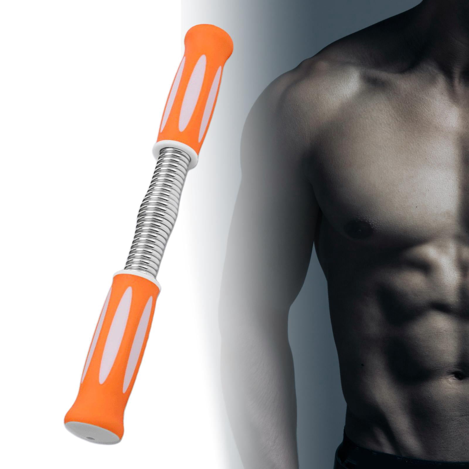 Spring Power Bar Chest Expander Arm Strengthener Workout Equipment Upper Body Exercise Strength Training for Shoulder Bicep Home Gym Orange