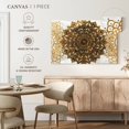 thumbnail image 5 of Elephant Stock Symbolic Mandalas Wall Art - Horizontal Canvas Wall Art - Living Room Wall Decor - Decor Elements Canvas - Brown And White Decor - 48" x 32", 5 of 8