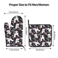thumbnail image 3 of Xecao Cute Poodle Dog Pattern Oven Mitts and Pot Holders Sets Heat Resistant Silicone Oven Mittens Extra Thicken Long Kitchen Cotton Oven Glove for Cooking, 3 of 7