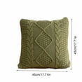 18x18" Decorative Knitted Throw Pillow Cover with DoubleCable Sweater