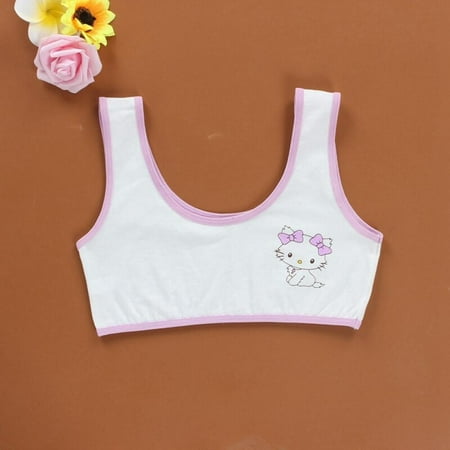 

Clearance Sale Lovely Puberty Girls Summer Cartoon Print Seamless Training Bra Breathable Teenage Soft Cotton Underwear Drop Shipping