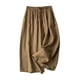 thumbnail image 1 of Pantalones cortos de pierna ancha y cintura alta de verano para mujer: pantalones informales con estampado artístico, 1 of 6