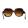 thumbnail image 2 of Lunettes de Soleil Rondes Minimalistes Épaisses en Plastique Grande Taille Écaille Marron, 2 of 4