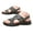 Grey, variant on Mepaouo Mens Slide Sandals Casual Slip on Flats Arch Support Leather Summer Shoes with Dual Use Strap