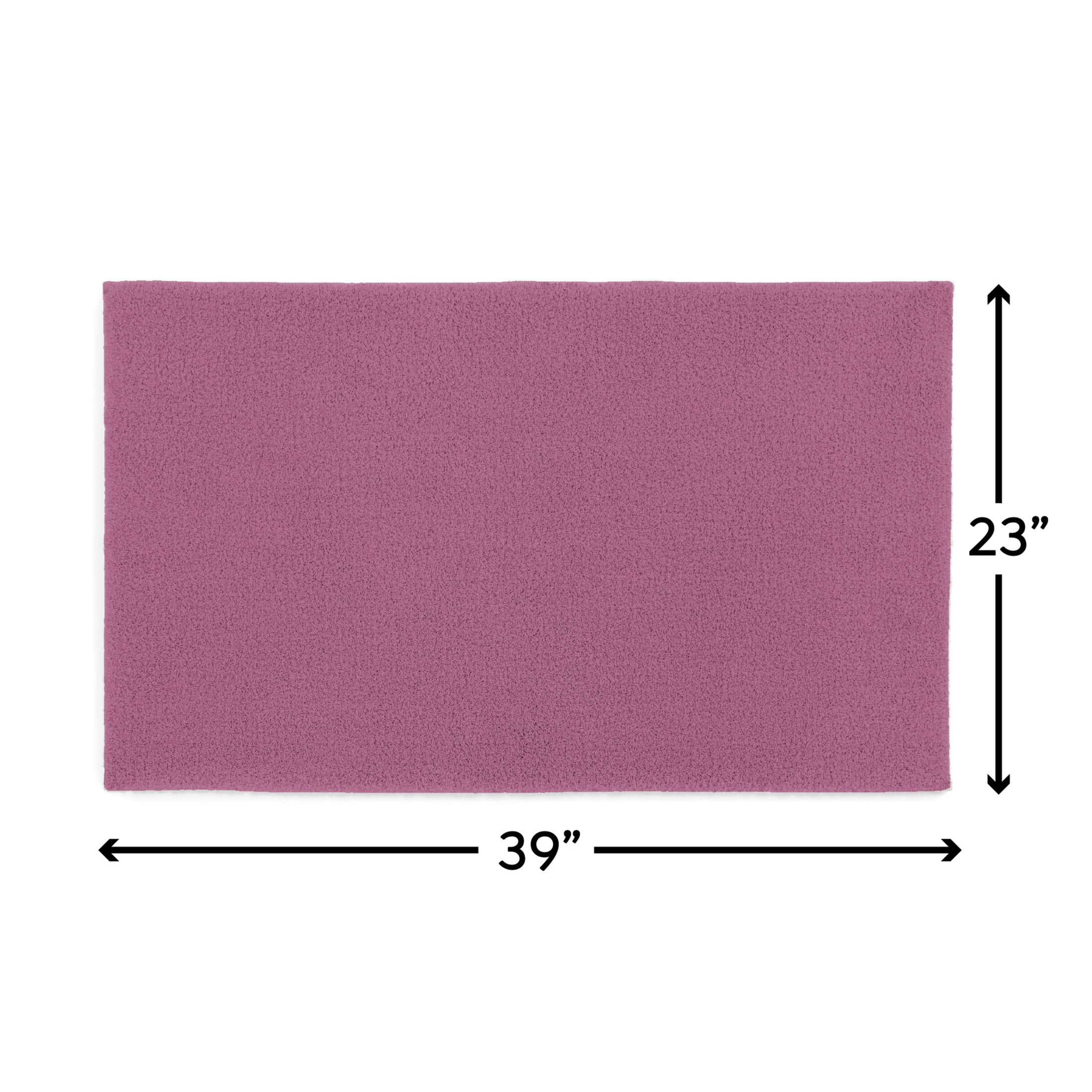 Better Homes & Gardens Ultra Soft Polyester Rug, Plush Absorbent Floor Rug with Skid-Resistant Backing, Machine Washable, 23" x 39", Violet Gem