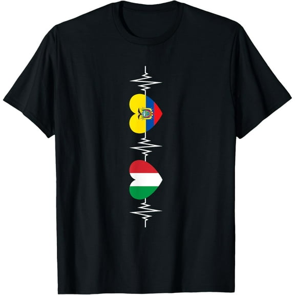 Playful Comfort Tee - Italian and Ecuadorian hearts Italy Ecuadorian T-Shirt