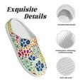 thumbnail image 5 of Disketp Cartoon Flowers Women's Men's Slippers Plush Slip-On House Slipper for Winter Indoor Soft Cushion Non-slip Fluffy Slides Slippers-8, 5 of 7