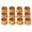 Natural Wood, variant on Set of 12 Handcrafted Napkin Rings - Mango Wood Round Napkin Holders for Dining Table Décor (Rust Brown)