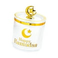 thumbnail image 1 of Tarro de dulces de Ramadán, caja contenedora para aperitivos Eid Mubarak, caja de baratija, bote de comida reutilizable, organizador de encimera, tarro para servir dulces Claro, 1 of 8