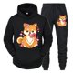 thumbnail image 4 of Conjunto de 2 piezas con estampado de anime Shiba Inu para hombre, sudadera con capucha y pantalones divertidos para amantes de los perros, ropa deportiva de moda de manga larga para otoño, 4 of 5