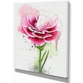 thumbnail image 2 of Fleur Aquarelle Dessinée à la Main Rose - Impression sur Toile, 2 of 4