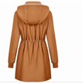 thumbnail image 5 of Rain Jacket Women Lightweight Raincoat Waterproof Windbreaker Striped Climbing Outdoor Hooded Trench Coats, 5 of 8