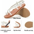 thumbnail image 3 of Ataiwee Women's Flat Slide Sandals - Fashion Casual Braided Toe Ring Cute Summer Shoes., 3 of 7
