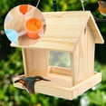 YTBW Farmhouse Wooden Bird Feeder Hanging Birdfeeder With Diy Paint