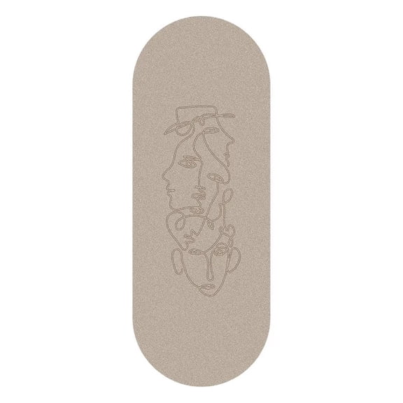 ZZ Cotton Fiber Pu Oval Sweat-Absorbent Non-Slip Yoga Mat Exercise Fitness Dance Exercise Workout Gym