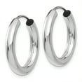 thumbnail image 2 of FB Jewels 14k White Gold Polished Endless Tube Hoop Earrings, 2 of 3