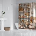thumbnail image 2 of Rustic Pumpkin Fall Happy Thanksgiving (42) Shower Curtains,Reusable Bath Curtain with Hooks Vintage Polyester Fabric Curtains for Thanksgiving Day Fall Party Home Decor, 2 of 5