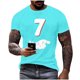 thumbnail image 2 of Tops para hombre, blusas y camisas de manga corta con cuello redondo para hombre, jersey informal con cuello redondo estampado para hombre, pantalones cortos deportivos para fitness, blusa de poliéste, 2 of 5