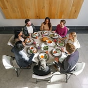 Lifetime 60 Inch Round Folding Table, Indoor/Outdoor, Almond, Professional Grade