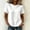 White, variant on Qulqfy Short Sleeve Womens Blouses Crew Neck Casual Solid Cotton Linen Blue Spring Summer Tops for Women 2026 L
