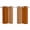 DarkOrange, variant on Burnt Orange White Stripe Kitchen Curtains Small Short 39 Inch Length, Modern Rustic Vertical Striped Grommet Bedroom Living Room Curtains, Light Filtering Cafe Curtain Drapes 2 Panels Set 55''x39''