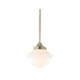 thumbnail image 3 of JONATHAN Y Kurtz 7.2" Adjustable Drop Metal/Glass LED Pendant, Brass Gold, 3 of 8