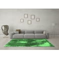 thumbnail image 3 of Ahgly Company Indoor Square Abstract Emerald Green Modern Area Rugs, 6' Square, 3 of 4
